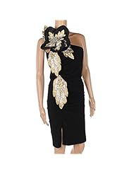Sexy Floral Print Asymmetric Slit Gathered One Shoulder Polyester Evening Dress 