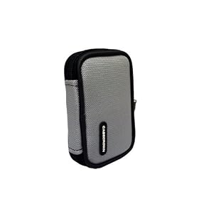 CaseCrown Double Memory Foam Compact Camera Case (Nylon - Grey) for Toshiba Camileo P100... by CaseCrown