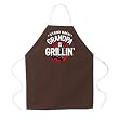 Attitude Apron Grandpa is Grillin Apron, Brown, One Size Fits Most