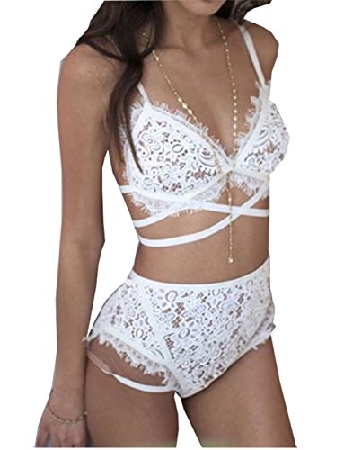 Women's Sexy Lingerie Nightwear Underwear Babydoll Sleepwear lace Dress G-string (US 4 , A)