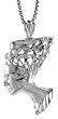 Sterling Silver Queen Nefertiti of Egypt Pendant, 7/8 in. (22mm)