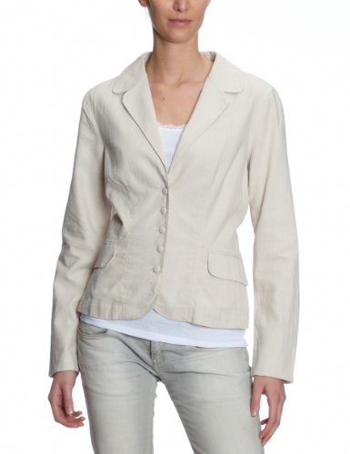 Lana naturalwear Damen Blazer & Sakko  111 2032 5600, Gr. 44 (L), Wei&szlig; (white sand 351) Preisvergleich