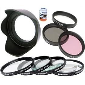 72mm Multi-Coated 7 Piece Filter Set Includes 3 PC Filter Kit (UV-CPL-FLD-) And 4 PC Close Up Filter Set (+1+2+4+10) For Canon EF-S 18-200mm f/3.5-5.6 IS Standard Zoom Lens + Cap Keeper + MicroFiber Cleaning Cloth + LCD Screen Protectors