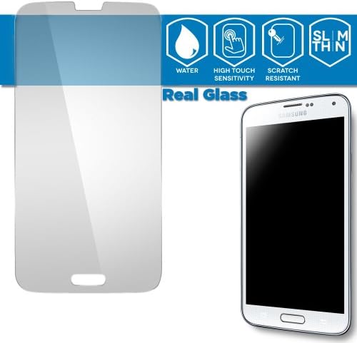 HERO GLASS 0.18mm Tempered Glass Screen Protector for Samsung Galaxy S5 (Made From Real Flexible Glass, Shatterproof, 2.5d Rounded Edges and Oleophobic Coating)