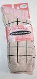 Chinese Laundry Women's/Junior's Mid Calf Cashmere Blend Socks 2 Pair Size: 9-11 Beige/Pink