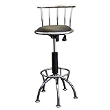 ORE International R651 CP Adjustable Height Swivel Barstool, Chrome