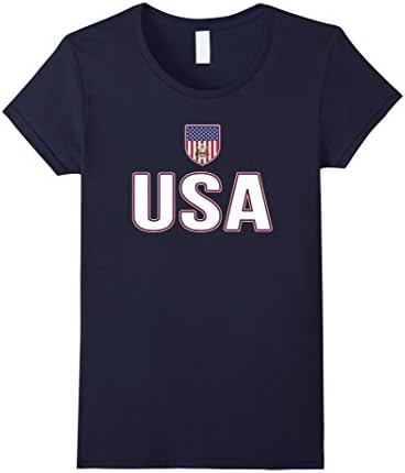 Women's USA T-shirt 2016 National Tee American Flag Men Women Kids Small Navy