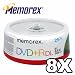 Dual-Layer DVD+R Discs, 8.5GB, 25/pack