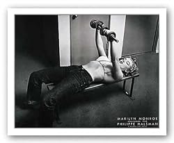 Marilyn Lifting Weights by Philippe Halsman 22"x28" Art Print Poster