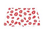 Pink lips kisses novelty print jersey womens