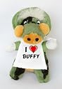 Plush Crocodile toy with I Love Buffy T-Shirt