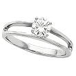 14K White Gold Diamond Solitaire Engagement Ring - 0.50 Ct.