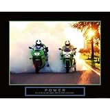 Power Motorcycle Motivational Poster Honda Bike Inspirational Art Print