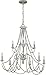 Feiss F3241/9WGR Transitional Nine Light Chandelier from Maryville Collection in Gray Finish, 9