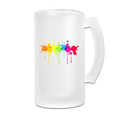 Rainbow Paint Splatter Beer Mug