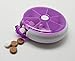 Meta-U Round Plastic 7 Days Rotating Pills Dispenser Box (Purple)