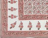 ShalinCraft Country Home Decorating Flat Linen Bedsheets India Block Print Queen Size (bshtd530)