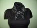 Black 100% Nylon Sateen Printed Scarf