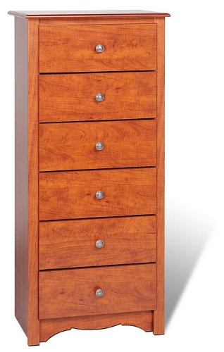 Prepac CDC-2354-6 Cherry Monterey 6 Drawer Lingerie Chest