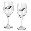 Philadelphia Eagles NFL 2pc Wine Glass Set - Primary Logo