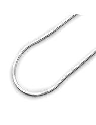 1mm Nickel Free Italian Sterling Silver Chain Necklaces Square Snake 030 Gauge Chain ( Available Length 16"~30")