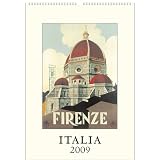 Italy Cavallini 2009 Vintage Prints Wall Calendar 13 by 19 inches cream laid paper finish