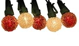 Good Tidings 3199012 Sugar Globe Christmas Lightset with 35 Red and Clear Lights