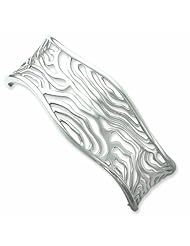 Sterling Silver Abstract Design 21mm Cuff Bangle