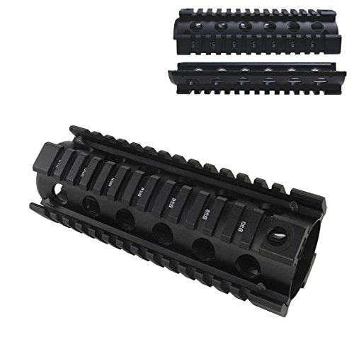 GVN 6.7 inch CNC Picatinny Aluminum 2-Pc Drop-in Mount Black