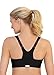 Glamorise Women's Plus-Size High Impact Magiclift Zipper Sport Bra, Black, 44DD