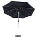 Sundale Outdoor 10 Feet Outdoor Aluminum Patio Umbrella with Auto Tilt and Crank, 8 Alu. Ribs, 100% Polyester (Black)