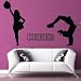 Cheerleader Wall Decal Set, Vinyl Sticker, Bedroom, School, Teen