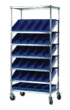 Quantum Storage Q-Stor Slanted Wire Shelving Unit with 30 Bins