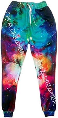 Mens Joggers Pants Emoji Galaxy 3D Sweatpants Sportwear Clothes Trousers (XL)