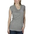 Mossimo&reg; Black Petites: Tulip Sleeve Pullover Sweater - Gray