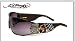 ED HARDY EHS 018 LA DOG BLACK METAL SWAROSKI CRYSTAL SUNGLASSES