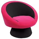 Saucer Black and Hot Pink Upholstered Chair