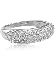 Sterling Silver Cubic Zirconia Ladies Band Ring