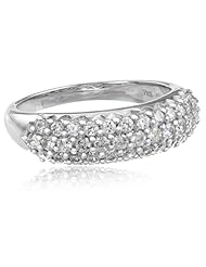 Sterling Silver Cubic Zirconia Ladies Band Ring