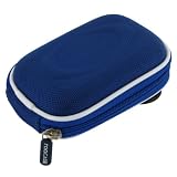 Memory Foam Carrying Case for Creative Labs Vado and Vado HD Pocket Video Camcorder + Screen Protector Shield - (Creative Labs Vado NOT included) (Nylon Memory Foam Dark Blue)