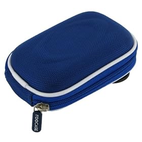 rooCASE Nylon Hard Shell (Dark Blue) Carrying Case with Memory Foam for Kodak PLAYSPORT Zx5 Video Camera HD Camcorder