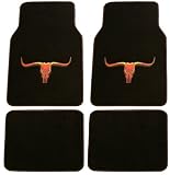 Front & Rear Car Truck SUV Carpet Floor Mats – Long Horn Bull