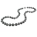 14K White Gold 8-9.5mm Black Tahitian Pearl Necklace