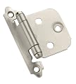Amerock BP3429-G10 Self-Closing Face Mount Variable Overlay Hinge, Satin Nickel