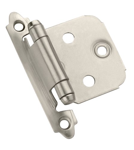 Amerock BP3429-G10 Self-Closing Face Mount Variable Overlay Hinge, Satin Nickel