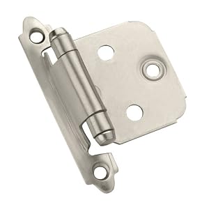 Amerock BP3429-G10 Self-Closing Face Mount Variable Overlay Hinge, Satin Nickel by Amerock