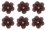 2″ Brown Pink Mini (X-Small) Daisy Flower Daisies Flowers 6pc set – nylon nursery bedroom girls room ceiling wall decor, wedding birthday party baby bridal shower