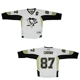 Boys NHL Pittsburgh Penguins Crosby #87 Hockey Jersey / Sweater with Embroidered Logo - White & Black