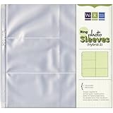 We R Memory Keepers 12 x 12 inch (4- 6 x 4 and 1- 6 x 8 inch pockets) 3-Ring Album Photo Sleeve Protectors, 10 PK