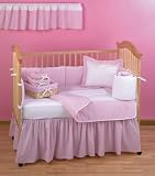 Trend Lab Pique and Seersucker 4 Piece Crib Set in Pink